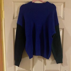 NWOT AREA STARS (Color-block) Blue, Black, & Green Knit Sweater